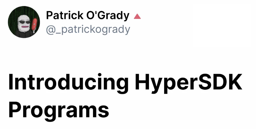 Introducing HyperSDK Programs