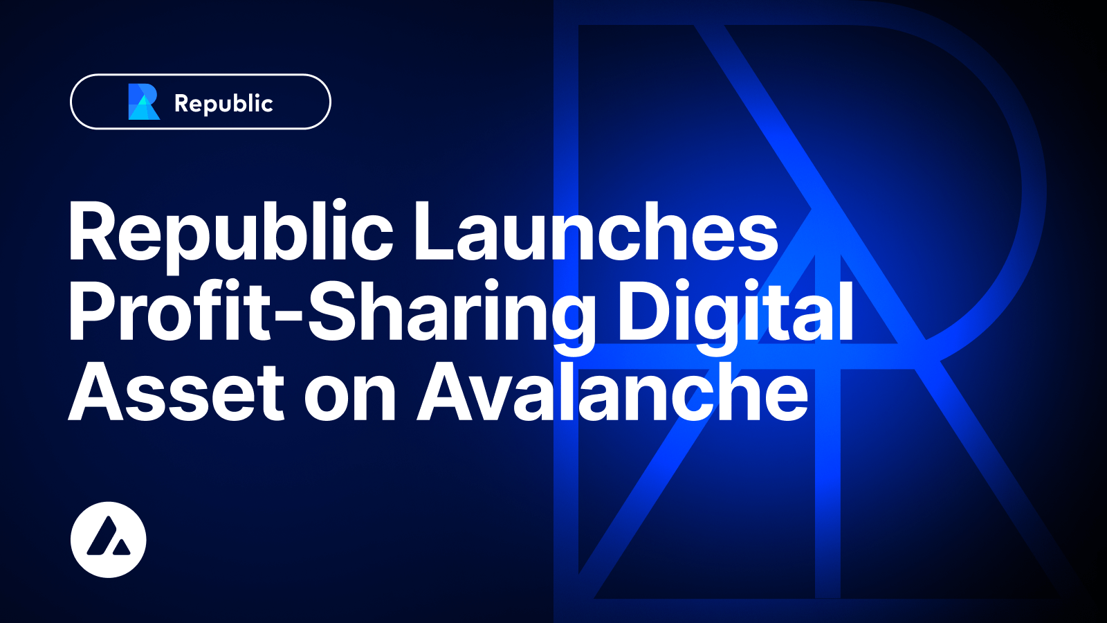 Republic Launched Profit-Sharing Digital Asset on Avalanche