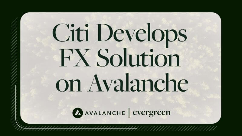 Avalanche Supports Citi FX Solution